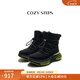 COZY STEPS可至男女款冬季防滑耐磨保暖防寒舒適厚底羊皮毛一體雪地靴 曜石黑（女） 38