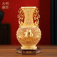 大明銅匠黃銅花絲花瓶擺件家居客廳玄關(guān)辦公室高檔裝飾工藝品喬遷開(kāi)業(yè)禮物