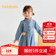 巴拉巴拉【商場(chǎng)同款】童裝寶寶連衣裙女童牛仔裙2025秋新款A(yù)字裙 牛仔淺藍(lán)88101 110