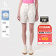 哈吉斯（HAZZYS）女裝 夏季女士【PHIZ系列】時(shí)尚簡(jiǎn)約A型牛仔短褲女 白色WT 44 (165/76A 44)
