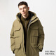 優(yōu)衣庫男裝女裝高級保暖羽絨茄克冰雪羽絨戶(hù)外連帽外套477136 56 橄欖色 L /175/100A