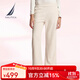 諾帝卡（NAUTICA）【商場(chǎng)同款】女裝春夏款雪尼爾親膚舒適休閑運動(dòng)長(cháng)褲女33KO03 白色1MA M