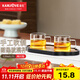 金灶（KAMJOVE）茶杯玻璃茶杯品茗杯耐熱玻璃杯 家用辦公室喝茶杯泡茶杯小茶杯 K-106/2個(gè)裝120毫升