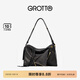 GROTTO個(gè)樂(lè )25年新款SoftCollar保齡球包單肩包小號中號通勤斜挎包 經(jīng)典黑M 古金