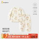 童泰（TONGTAI）寶寶套裝秋冬季純棉夾棉嬰兒衣服兒童內衣睡衣家居服黃色90cm