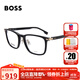 雨果博斯（HUGO BOSS）【明星同款】男款純黑眼鏡框李敏鎬同款近視眼鏡架1408F 2M2 54mm