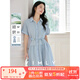 梵希蔓法式藍色襯衫連衣裙女2025夏季新款學(xué)院風(fēng)氣質(zhì)通勤穿搭長(cháng)裙 A2515 水藍色 M （建議100-110斤）