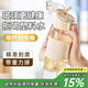 cica吸管杯孕婦產(chǎn)婦專(zhuān)用躺著(zhù)喝水杯女耐高溫玻璃杯成人帶刻度杯子夏季 （帶重力球）米色 500ml