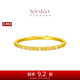 周大福SOINLOVE珠花錦鯉鐲黃金手鐲女鑲珍珠 VR845 56mm