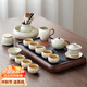 唐豐汝窯茶具整套帶茶盤(pán)功夫茶具套裝中式家用陶瓷泡茶壺蓋碗茶杯套裝