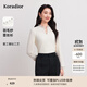 珂萊蒂爾秋季通勤淑女高級感純色長(cháng)袖襯衫上衣女 淡橙黃 M