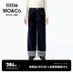 little MO&Co.親子裝 little moco童裝25秋裝新款男女童牛仔褲直筒褲褲子 牛仔藍(lán)色 160 160/64