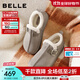 百麗（Belle）復古厚底增高勃肯鞋女2025冬新商場(chǎng)款加毛保暖毛單鞋E6D1DDM5預售 灰色 38