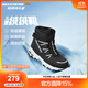 Skechers斯凱奇兒童絨絨靴雪地靴保暖男童棉鞋防寒加絨高幫女童靴660092L 男童/黑色/白色/BKW 38