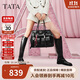 他她（TATA）英倫騎士靴女靴子大筒圍過(guò)膝加絨長(cháng)筒靴高靴秋冬7TG84DG4 黑色（絨里） 38