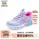 Skechers斯凱奇閃穿鞋商場(chǎng)同款兒童一腳蹬休閑鞋中大童愛(ài)心亮燈鞋303755L
