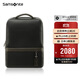 新秀麗（Samsonite）電腦包牛皮男包雙肩包筆記本包精英商務(wù)黑色15.6英寸BC9*09101