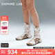 DAPHNE LAB方糖拳擊靴 德訓底獵裝短靴復古中筒西部靴女靴25冬季游牧風(fēng) 奶白 【馬毛款】 37 (235mm)