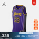 耐克喬丹洛杉磯湖人隊男子透氣美式球衣速干JORDAN NBA DO9530 508全域紫/勒布朗·詹姆斯 23 L