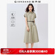 佐丹奴襯衫連衣裙女夏季純棉通勤風(fēng)口袋連袖薄款裙子13465324