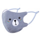 斐月伽兒童口罩秋冬季嬰幼兒保暖卡通寶寶布口罩純棉紗布可洗男童女童 藍色小熊 S（0-3歲）