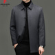 皮爾卡丹（pierre cardin）高檔羊絨大衣男秋冬加厚可脫卸羽絨內膽中長(cháng)款羊毛毛呢外套男休閑 灰色（鵝絨內膽可拆） L 175/92A (125-145斤)