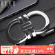 ELLE HOMME男士頭層牛皮帶 輕奢304不銹鋼扣頭自動(dòng)扣腰帶  生日禮物送男友