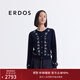 ERDOS 25春夏新品圓領(lǐng)刺繡修身小香風(fēng)顯瘦女開衫羊絨衫 藏藍(lán) M 165/84A
