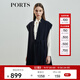 PORTS寶姿女裝優(yōu)雅V領(lǐng)無(wú)袖馬甲LL9J020HWF036 丈青 S S