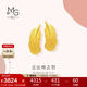 周生生黃金耳釘一對 愛(ài)情密語(yǔ)羽毛 足金耳飾耳環(huán)女86820E計價(jià) 3.45克