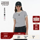Teenie Weenie小熊女裝T恤2025夏季新款潮酷時(shí)尚活力撞色圓領(lǐng)短袖 中灰色 L