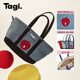 Tagi.《想象蘋(píng)果》拼色設計大容量通勤秋冬復古帆布包托特手提斜挎包 牛仔【小號】