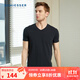 舒雅（Schiesser） 德國舒雅男士基礎(chǔ)打底舒美棉V領(lǐng)短袖打底衣【2件裝】E5/20029M 寶藍(lán)7800 XL