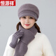 恒源祥中老年人帽子女?huà)寢屒锒旒雍癖Ｅ蹦棠掏妹€(xiàn)針織洋派防寒棉帽 咖啡色 單件帽子