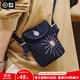 馬登工裝 美式復古刺繡丹寧斜挎包印第安民族風(fēng)牛仔情侶款零錢(qián)手機包 牛仔藍 小包
