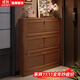 蔓斯菲爾鞋柜家用門(mén)口超薄入戶(hù)2025新款玄關(guān)實(shí)木極窄小戶(hù)型門(mén)外翻斗免安裝 【店長(cháng)熱賣(mài)】100*18*118CM三翻斗
