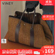 viney新款托特包包女包品牌手提包單肩包生日禮物送女友老婆 【深棕色】高級感實(shí)用輕奢通勤帆布包 時(shí)尚大容量百搭休閑大包