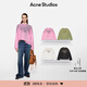 Acne Studios 男女同款 做舊1996印花寬松落肩長(cháng)袖T恤上衣CL0197 糖果粉色 M -女 / S-男