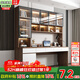 百客樂(lè ) 電腦桌臺式桌子書(shū)桌書(shū)柜組合桌椅套餐實(shí)木書(shū)桌學(xué)習桌-SRZ4 橡木色-輕奢玻璃門(mén)（1.6米）