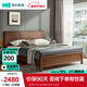 林氏家居全實(shí)木床極簡(jiǎn)風(fēng)排骨架床原木風(fēng)雙人床1.8米2米主臥大床LS303A1 實(shí)木床+CD618A床墊(20cm) 1.8x2米