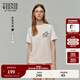 Teenie Weenie小熊女裝字母T恤2025夏季新款簡(jiǎn)約基礎(chǔ)圓領(lǐng)休閑短袖 象牙白 S