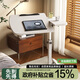 小匠材可移動(dòng)升降床邊桌家用辦公電腦桌學(xué)習桌臥室折疊小桌子白雙檔條40