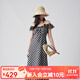 西町村屋（SETIROM）法式無(wú)袖紅格子連衣裙女夏季新款氣質(zhì)長(cháng)款裙子X(jué)AAB10115 藏青 L