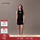 Calvin KleinJeans25夏季女士潮流運動(dòng)ck純棉顯瘦無(wú)袖針織背心連衣裙47B226G UB1-太空黑 S