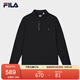 FILA 斐樂官方男子針織長袖POLO衫2025商務簡約休閑上衣