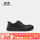 奧康（Aokang）2025秋季新款時(shí)尚休閑皮鞋舒適潮流系帶百搭戶(hù)外工裝鞋黑色42碼
