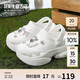 Semir包頭洞洞鞋女2025夏季新款厚底涼拖女SSM252013 白色 39-40 