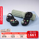卡駱馳（CROCS）檀健次同款復古洞洞鞋女鞋厚底老爹鞋小鯨魚(yú)洞洞鞋206302 黑色-001(含智必星) 36 /37(230mm)
