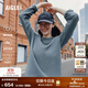 AIGLE【25年冬季新品】艾高戶(hù)外時(shí)尚經(jīng)典簡(jiǎn)約圓領(lǐng)抓絨上衣女 蜃景藍 BP341 38 165/88A