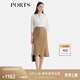 PORTS寶姿女裝2025春夏新款黑色半身裙ALQ8S005UFQ043 駝色 4